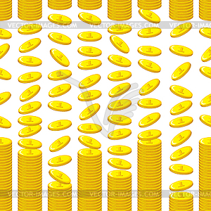 Мультяшный золотой магазин монеты узор бесшовные - векторная графика