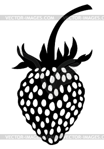Wild strawberry silhouette icon - vector image