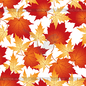 Maple leaves pattern seamless - vector image