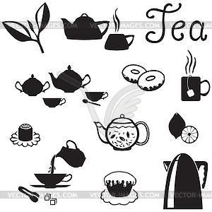 Tea set - vector clipart