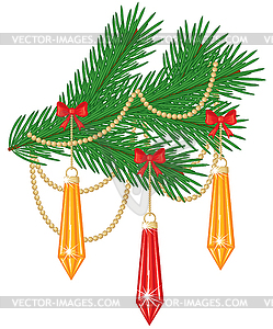 Christmas fir branch - vector clipart