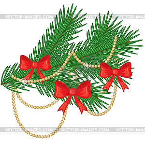 Christmas fir branch - vector image