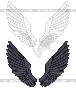 Распростертые крылья - векторное изображение
