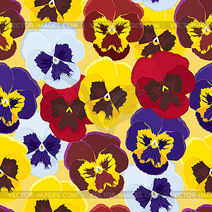 Background of pansies - vector image