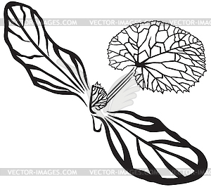 Pumpkin sprout - vector clipart