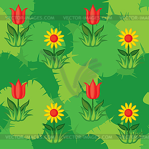 Floral seamless pattern - vector image