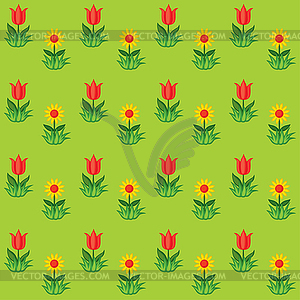 Floral seamless pattern - stock vector clipart