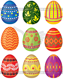 Easter eggs set - vector clip art