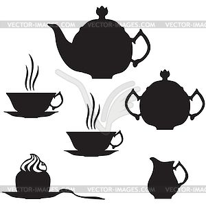 Tea set - vector clip art