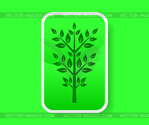 Tree card - color vector clipart