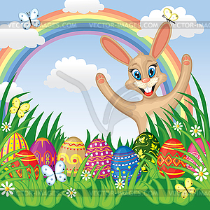 Easter congratulatory background - vector clip art