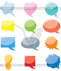 Set pastel speech bubbles - vector image