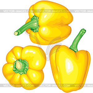 Yellow peppers - vector clip art