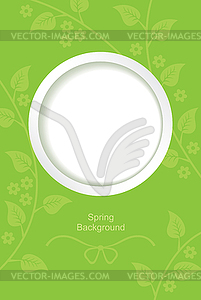 Spring background with leaves - vector clipart