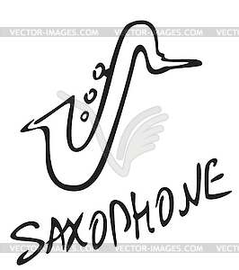 Saxophone image - royalty-free vector image