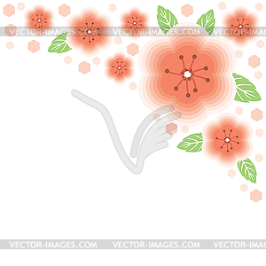 Flower greeting background - vector image