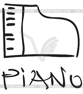 Piano image - vector clip art