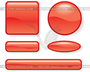 Set of button different form - vector image