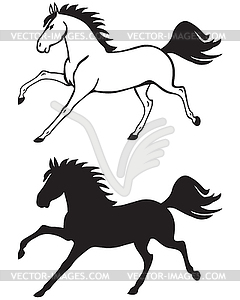 Galloping horse - vector clipart