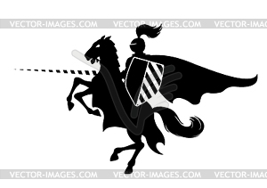 Knight on horse - vector image