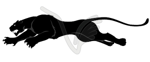 Dark wild cat - royalty-free vector clipart