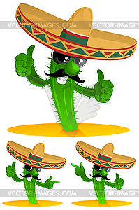 Three cactus - vector clipart