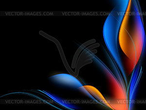 Wavy abstract background - vector clip art