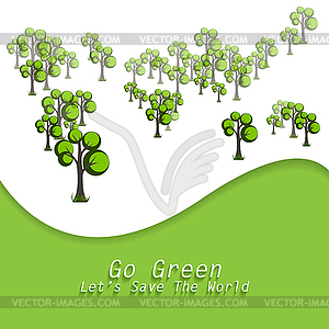 Go Green Concept - vector image