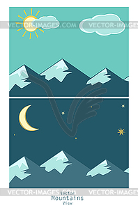 Mountains elements - vector image