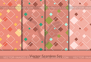 Seamless patterns set - vector image