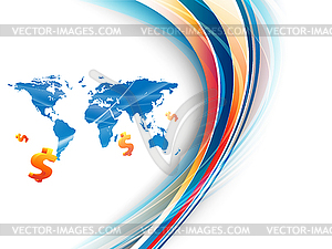 Growth statistic financial frame. - vector clipart