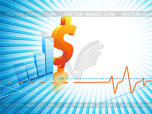 Growth statistic financial frame. - vector clip art