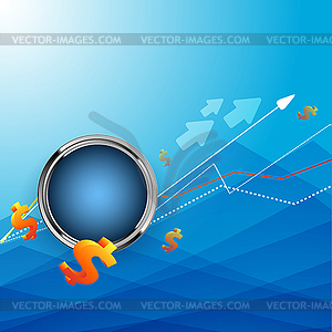Growth statistic financial frame. - vector clipart