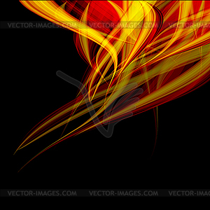 Wavy lines with copy space. - vector image