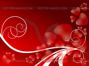 Red valentine`s day backdrop - vector clipart