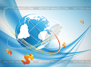 Growth statistic financial frame. - vector image
