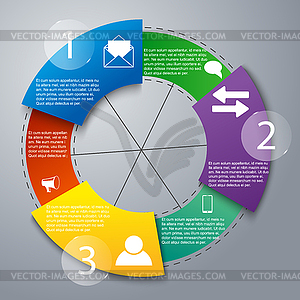 Teamwork social infographic, diagram, presentation - royalty-free vector image