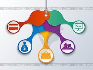 Teamwork social infographic, diagram, presentation - vector clip art