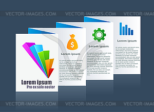 Brochures design for social infographic, diagram, - vector image