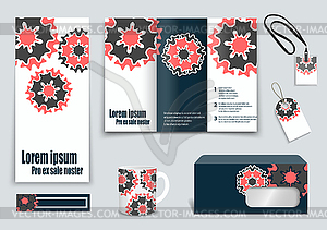 Set of presentation flyer design content - vector EPS clipart