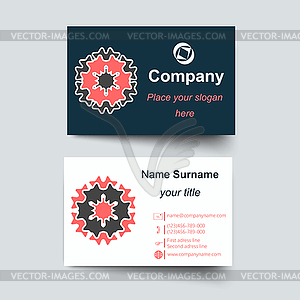 Modern simple light business card template - vector clip art