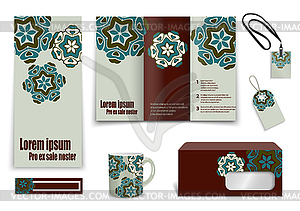 Set of presentation flyer design content - vector clip art