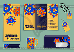 Set of presentation flyer design content - vector clip art