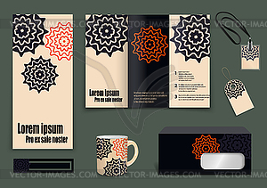 Set of presentation flyer design content - vector clipart / vector image