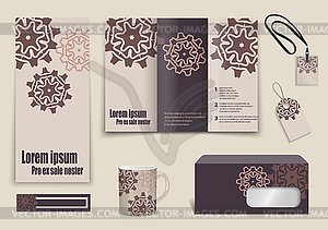 Set of presentation flyer design content - vector clipart