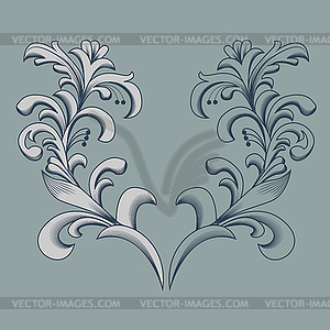 Vintage floral frame. Element for design - vector image