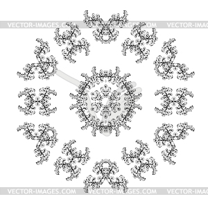 Vintage floral frame. Element for design - vector image