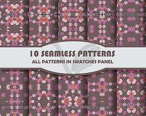 Of Seamless Patterns set - vector clipart