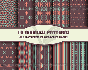 Of Seamless Patterns set - vector clipart / vector image