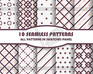 Of Seamless Patterns set - vector image